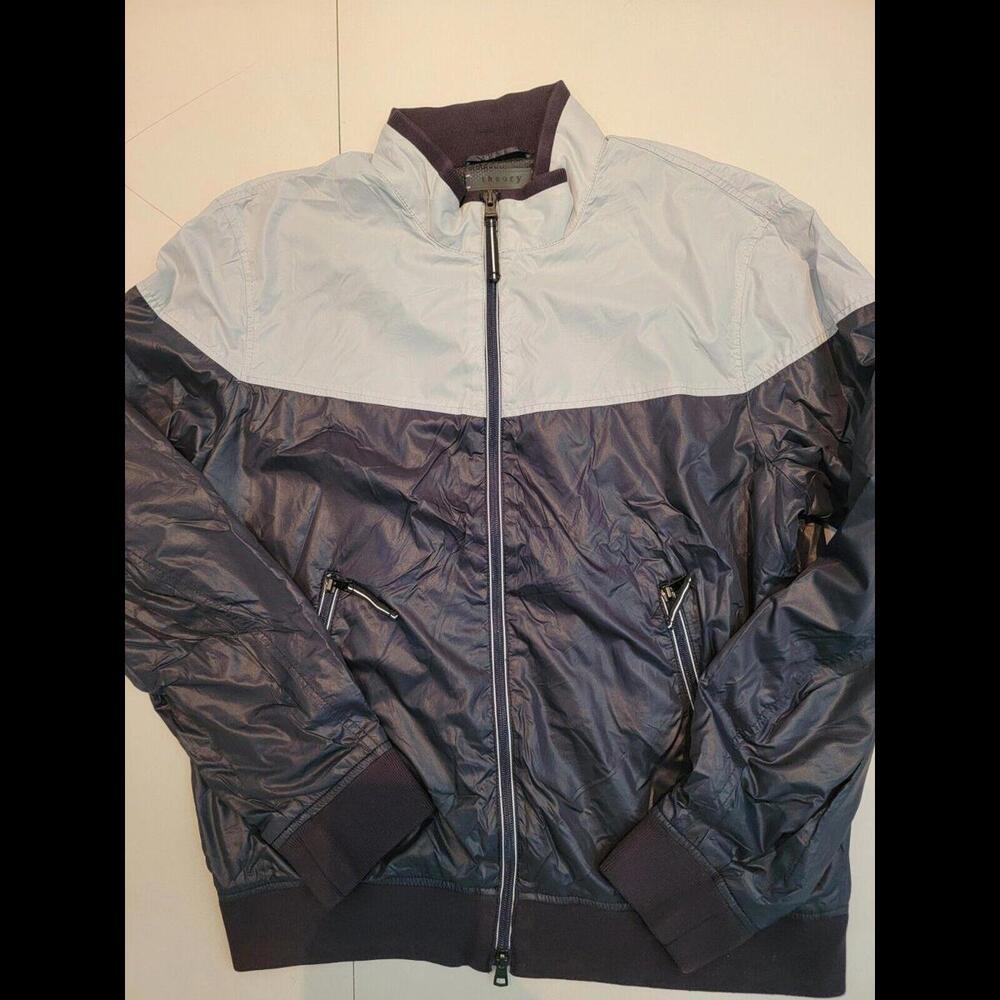 Theory Windbreaker Two Tone Navy And Grey Size Large